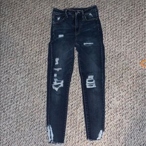 American Eagle Ripped ankle length skinny jeans